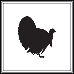 Turkey black logo illustration