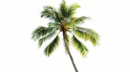 Lush Palm Tree Against Bright Sky