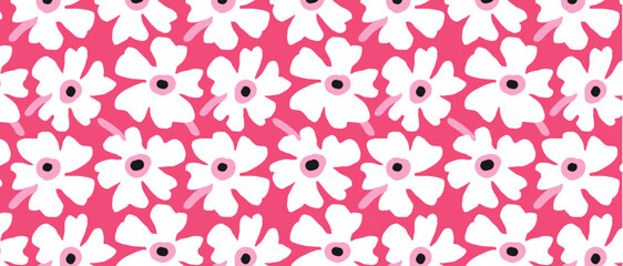 Abstract. Hand drawn flowers pattern seamless background. design for pillow, print, fashion, clothing, fabric, gift wrap. vector.