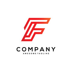 F professional logo design for business