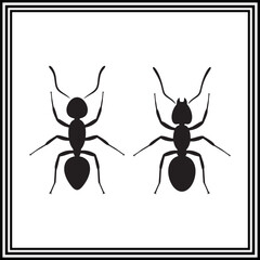 Ant silhouette illustration,  insect wildlife.