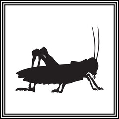 Small Grasshopper vector illustration.