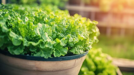 A potted plant with green leaves sits on a wooden table