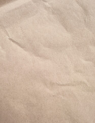 Beige Textured Crumpled Craft Paper Background