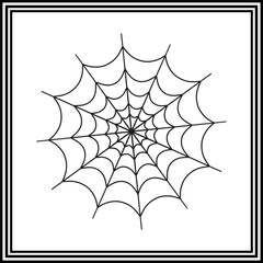 Simple Spider nest illustration.