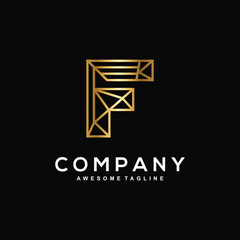 Fototapeta premium F professional logo design for business