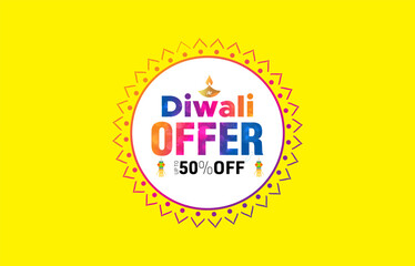 Diwali Offer and sale concept.