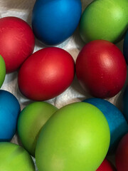 Viele bunte Ostereier Frohe Ostern