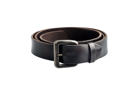 Classic belt with a metal buckle