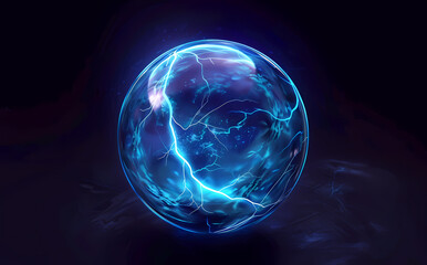 Fototapeta premium blue planet in the dark