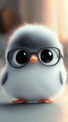 Obraz premium Beautiful Wallpaper with a Chick Design, Ideal Baby Animal Poster or Graphic Resource for Creative Project, Ai Generative