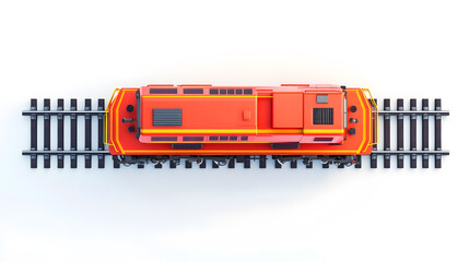 3d cartoon train isolated on white background	
