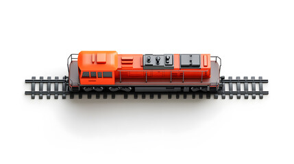 Fototapeta premium 3d cartoon train isolated on white background 