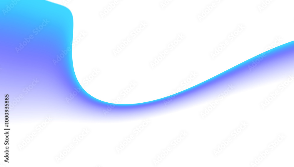 Poster blurred transparent gradient background. elegant blue wavy line on transparent png overlay backgroun