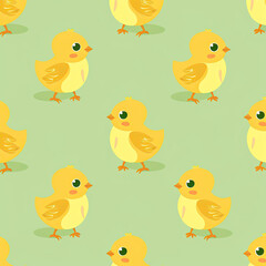 Beautiful Wallpaper with a Chick Design, Ideal Baby Animal Poster or Graphic Resource for Creative Project, Ai Generative