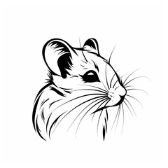 Beautiful Chinchilla Logo, Rodent Design for Your Corporate and Business Graphic Resource or Creative Project, Ai Generative