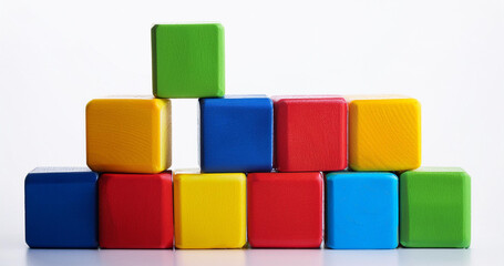 Colorful wooden toys for kids