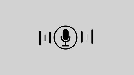 Microphone outline Icon vector. Mic sign. Karaoke microphone icon. Broadcast mic sign