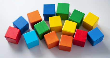 Obraz premium Colorful wooden toys for kids