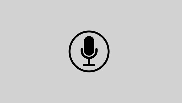 Microphone recording icon illustration.