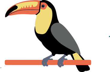 Fototapeta premium toucan illustration style