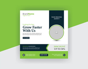 Digital marketing social media poster design banner template