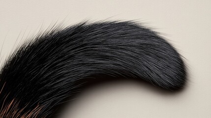 Obraz premium Close-up of a sleek black animal tail