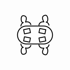 meeting table icon sign vector