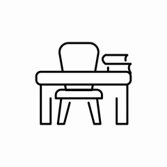 study desk icon sign vector