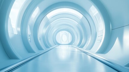 Obraz premium abstract blue tunnel