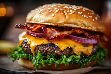 Sizzling Bacon Cheeseburger: The Ultimate Comfort Food Experience