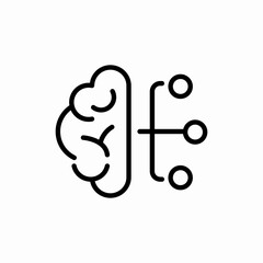 smart brain icon sign vector
