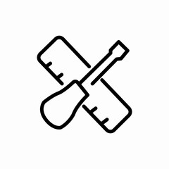 tools and utensils icon sign vector