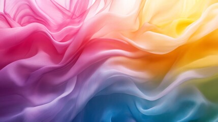 Obraz premium Abstract Rainbow Fabric Waves