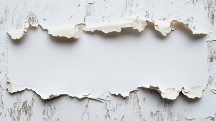 Obraz premium Torn Paper On Weathered Wood Background
