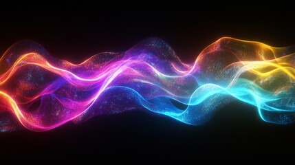 Obraz premium Colorful Waveform Abstraction