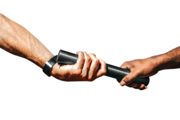 Relay baton png being passed