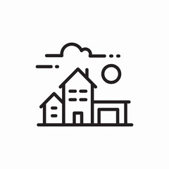 house estate icon sign vector