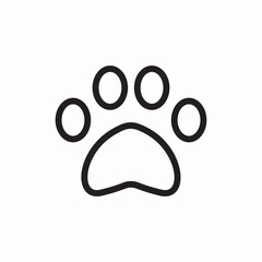 paw dog print icon sign vector