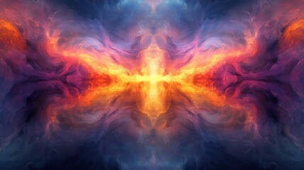 Fototapeta premium Fiery Abstract Nebula
