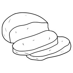 mozzarella illustration hand drawn outline vector