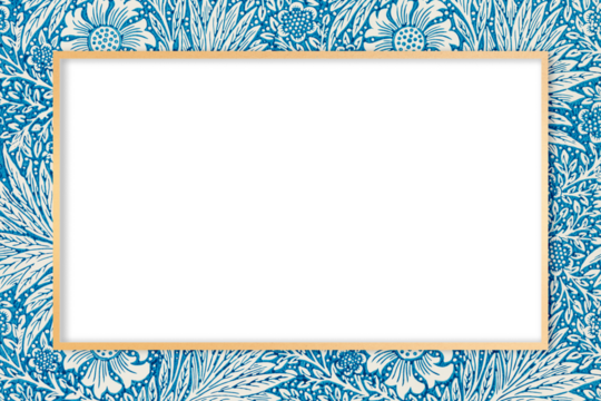 Png frame decorated with William Morris inspired pattern