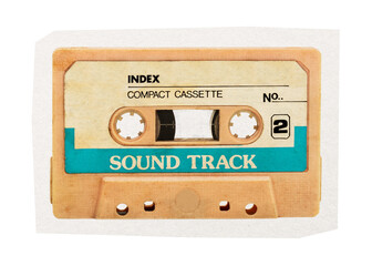 Cassette tape png sticker, cut out paper design, transparent background