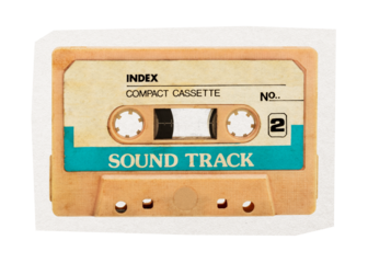 Cassette tape png sticker, cut out paper design, transparent background