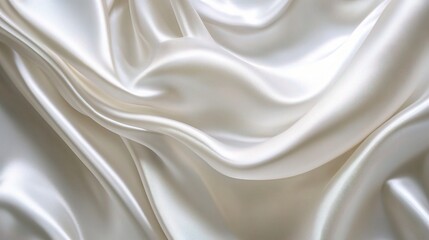 Obraz premium Elegant White Silk Fabric Texture Background