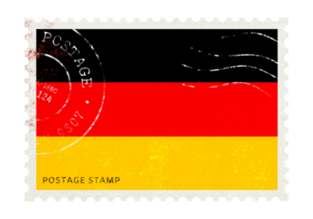 Germany png post stamp sticker, transparent background