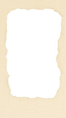Beige ripped paper png frame, transparent background