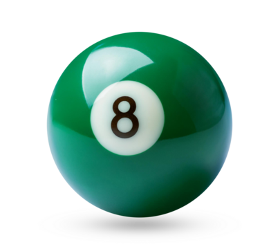 Pool or Snooker Ball Isolated on Transparent Background