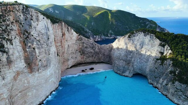Navagio Beach in Zakynthos, Greece