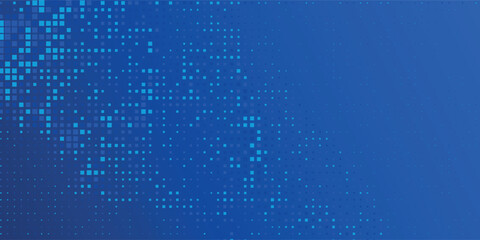 Blue Tech Finance Fintech Background Abstract Pixel Pattern. Abstract Business Tech Science Vector Backdrop EPS 10